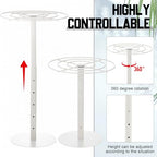 Shimeyao Medal Hanger Display Rotatable Medal Holder DisplayRotating Metals Display Rack Adjustable Award Holder Stand for Basketball Running Sports Race, 45+ Plaques - color: White