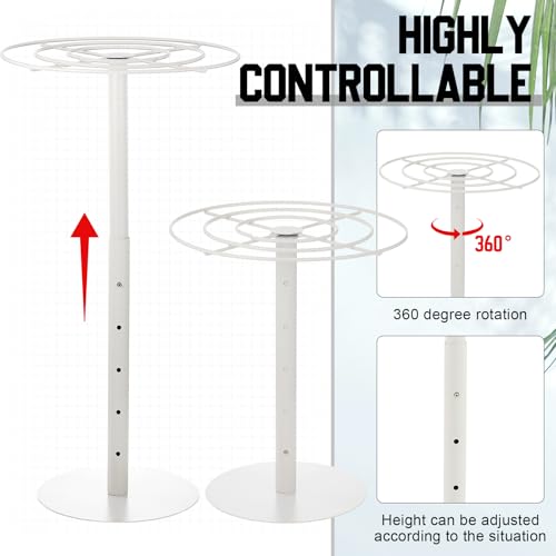 Shimeyao Medal Hanger Display Rotatable Medal Holder DisplayRotating Metals Display Rack Adjustable Award Holder Stand for Basketball Running Sports Race, 45+ Plaques - color: White