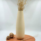 Hosley 16 in High Brown Metal Vase, Ideal for Dried Flowers Gift for Floral Arrangements Wedding Home Spa Votive Candle Gardens - color: Brown 1
