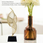 Metal Abstract Decorative Sculpture with Base Modern Luxury Metal Abstract Art Home Decor Statue for Desk Shelf Decor (Classic Black) - size: Classic Black