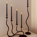 12-Pack 10' Tall Black Spiral Taper Candle Set - Dripless, Smokeless for Halloween&Christmas, Unscented Candlesticks, Dripelss Tapered Candles for Table Rituals,Memorial Prayer Wiccan Rituals. - color: 12Pack-Spiral Black-10inch