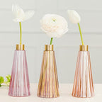 Weddingstar Tapered Colored Glass Bud Vases - Pink - Set of 3