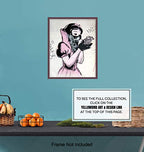 Banksy Poster - 8x10 Funny Gangster Snow White Hand Grenade - Urban Graffiti Wall Art Decor, Room Decoration for Bedroom, Dorm, Living Room - Gift for Teens, Street Art Fans, Men Women