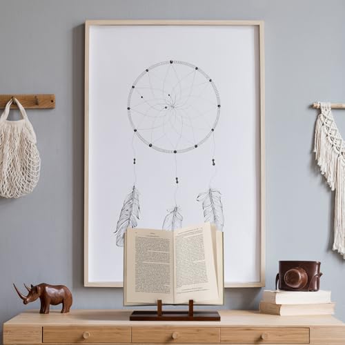RattanView 1 Pcs Wood Plate Stand for Display Plate Holder Display Frame Picture Photo Card Tabletop Decorative Stand (9 Inch) - size: 9 Inch