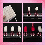 Nail Stands Acrylic Nail Art,Press on Nail Stand Magnetic Nail Tips Practice Holder 54 Pcs Reusable Adhesive Putty for DIY Painting(Pink - color: Pink