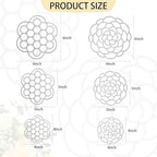 OYEFLY 6Pcs Flower Arrangement Holder,Metal Floral Grid Used for Vase Flower Arrangement Art (4in5in6in6) - color: 4in5in6in6