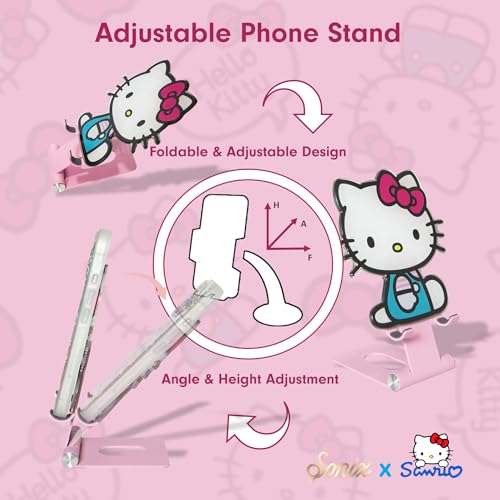 Sonix x Sanrio Character Phone Stand | Adjustable Cell Phone Holder, Desk Stand, Dock | Hello Kitty Classic - color: Hello Kitty Classic