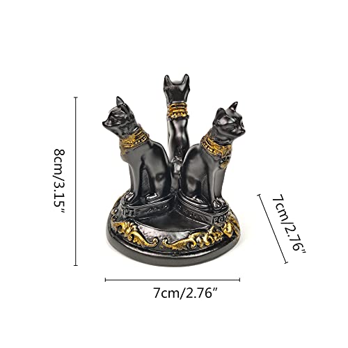 Bast Bastet Cats Crystal Ball Stand Sphere Display, Natural Healing Feng Shui Glass Orb Holder Base Statue Decoration, for 40mm-80mm Ball - style: Bast Cat