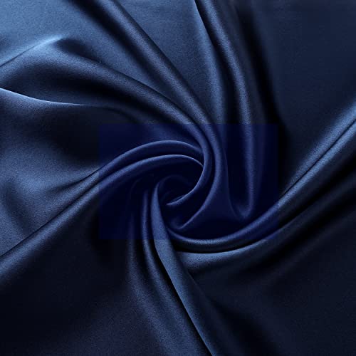 ALASKA BEAR Silk Pillowcase for Hair and Skin, Set of 2 Pure Genuine 22 Momme Mulberry Silk Pillow Cases King Size for Bliss Sleep Better Than Poly Satin, Zipper Closure(2pc, Navy) - color: Navy Blue, size: 2 Pack King 20''x36''