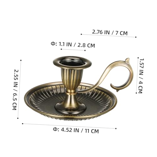 IMIKEYA Vintage Handheld Candlestick Holder Retro Candle Stand Handle for Home Unique Tabletop Centerpiece for Weddings Anniversaries and Special Occasions