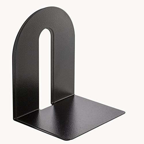 Officemate Bookends, Heavy Weighted 10-inch Steel, Black (93182) (Pack of 6) - size: Letter (Pack of 6)