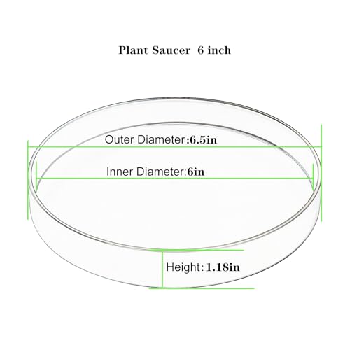 Plant Saucer 6 inch Drip Tray for Ceramic Plastic Pots, 2 Pack Plant Saucers for Indoors, Plastic Planter Flower Pot Saucers for Potted Plants, Planter Water Trays for pots Base, Creamy White - color: Creamy White, size: 6" - 2Pcs