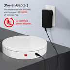 19.7In Remote Large Motorized electric turntable Rotating platform Photography Turntable Motorized lazy susan Base giratoria para for Photography,3D Scanner,Heavy duty display(Load Range:220~500lbs) - size: 19.7inch/White/500Lbs Load