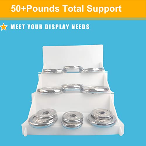 18.55''x16''x15'' Portable Product Display Stand - White Table for Craft Shows, Retail, Farmers Markets, Candy, and Vendors - Repeatable Assembly/Disassembly Shelf - color: White