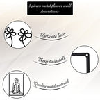 CHENGU 3 Pieces Metal Minimalist Abstract Woman Wall Art Line Drawing Wall Art Decor Single Line Female Home Hanging for Kitchen Bathroom Living Room - style: Back Style