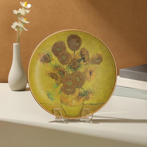 Honeydak Acrylic Plate Display Stand Clear Easel Stand for Picture Plate Frame Albums Record Magazine Tablet Canvas Board Postcards Books Minimalist Tabletop Decor for Home & Office, 8 x 4 x 4 Inches