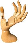 Mannequin Hand, Cell Phone Stand,Phone Holder,Phone Stand for Desk,maniquin Wooden Hand,poseable Figure,Wood Hand,Cell Phone Stand,Female Hand of Left for Mobile Phone. - color: Female_left 7.5 in With Groove