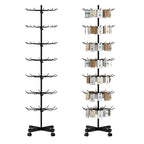 Hypergiant Retail Display Stand 7 Tier Rotating Rack For Store Display Shelves,Jewelry Keyring Socking Hats,Movable Shop Spinner for Toys Show ,Black,Adjustable height