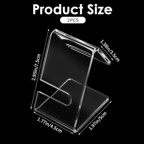 2 PCS Clear Watch Stand, Acrylic Watch Display Single Bracelet Holder Stands Lightweight Bracelet Holder for Men Women Home Office Desk Bedroom Watches Jewelry Decor