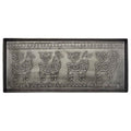 HF by LT Llama Pattern Metal Boot Tray, 30 x 13 inches, Antique Zinc Finish - color: Llama Pattern, Antique Zinc Finish