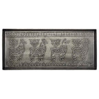 HF by LT Llama Pattern Metal Boot Tray, 30 x 13 inches, Antique Zinc Finish - color: Llama Pattern, Antique Zinc Finish