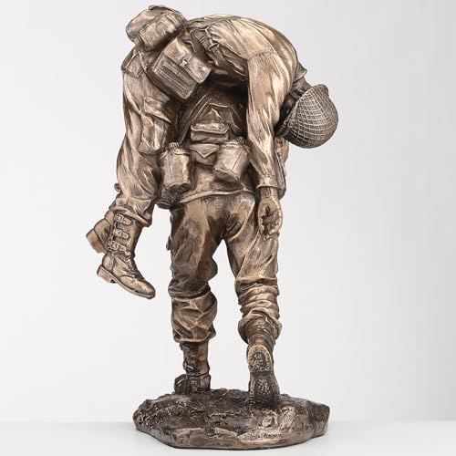 Veronese Design 9 1/2 Inch No Soldier Left Behind Cold Cast Resin Bronze Finish Sculpture US Military Veteran Gift
