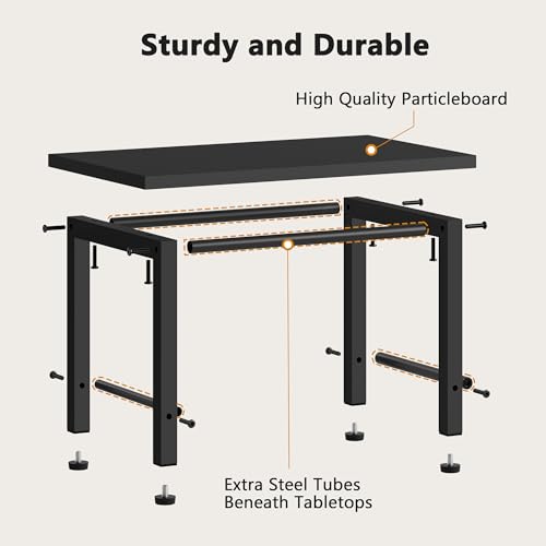 Gewudraw Printer Stand-Desktop Shelf Storage Organizer for Printers,Small End Table, Book Shelf and Wooden Desk Shelf for Home Office, Black - color: Black, size: 1 layer
