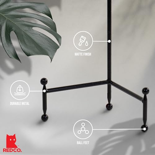 Red Co. Decorative Tripod Plate Stand and Art Holder Easel in Black Finish - 14" h - color: Black, size: Height - 14"