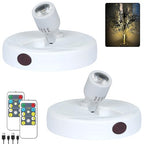 HAMVIDNE LED Spotlight, Rechargeable Battery Picture Lights, Uplighting Indoor, Spot Light with Remote, Plant Tree & Wall Art Display Dartboard Closet Spotlight-White - color: Chargeable White, size: 2 Pack