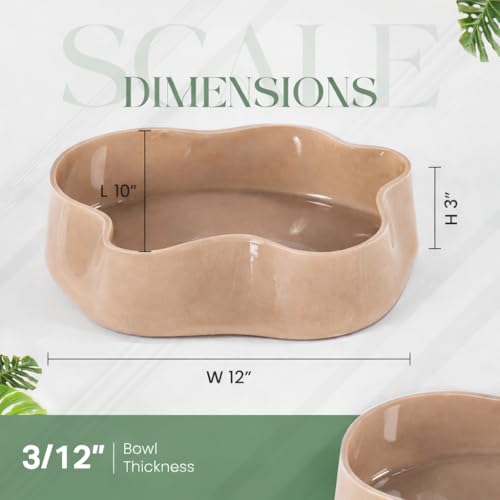 Modern Glass Decorative Bowl for Kitchen & Home Decor – Handmade Unique Design Key Bowl for Entryway Table, Living Room, Premium Candy Bowl, Fruit Bowl for Kitchen Counter