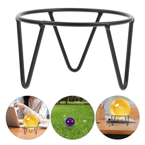 Cabilock Crystal Ball Stand Small Metal Gazing Globe Holder Display Base for Garden Spheres Indoor Outdoor 3.93 X 3.93 X 2.36 Inches
