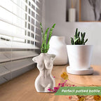 Modern Chic Body Vase - Female Form Flower Vase, White, Boho Home, Feminist Decor and Office