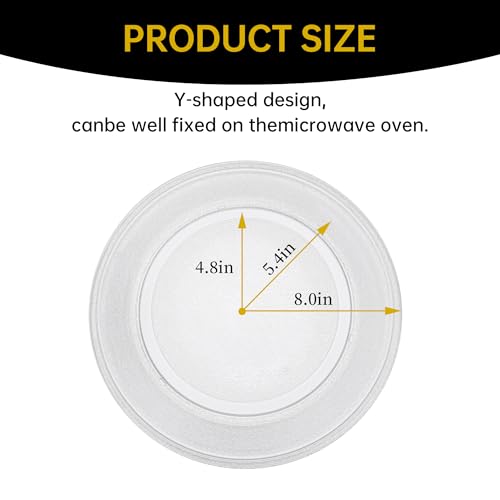 16" Microwave Glass Turntable Plate, 16" / 40.6cm Microwave Tray Replacement Glass Plate, Glass Tray Replacement for LG, GE, Magic Chef, Hotpoint, Panasonic, Kenmore, etc - size: 16"