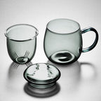 Glass Tea Cup with Infuser and Lid, 17.6oz/520ml Large Borosilicate Teacup, Clear Mug for Loose Leaf Tea, Blooming Tea, Tea Bags - Perfect Christmas or Birthday Gift for Men. - size: 17.6OZ