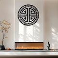 kuestboy Feng Shui Metal Wall Art, Modern Black Wealth & Prosperity Sculpture, Luxury Minimalist Home Office Decor for Good Luck and Abundance (28" X 28" | 70 X 70cm) - size: 28" X 28" | 70 X 70cm