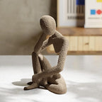 TIME&TRAVE Nobody Serendipity Sculpture - 3D Printed Minimalist Meditation Statue, Textured Art Decor for Home Office