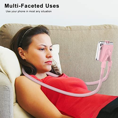 B-Land Cell Phone Holder, Universal Mobile Phone Stand, Lazy Bracket, DIY Flexible Mount Stand with Multiple Function - color: Pink