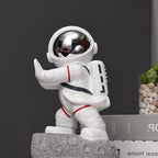 Space Theme Bookends - Astronaut Kids Book Stoppers, Heavy Duty Resin Bookends for Shelves (D-Silver Color) - color: Astronaut D-silver