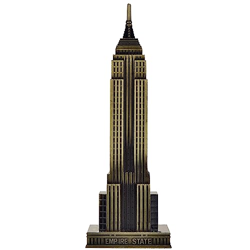 Cutbar 8.7 Inch Metal New York City World Building Statues Collection Model Home Desk Decoration (Bronze)