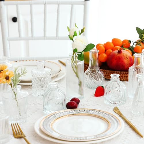 36pcs Glass Bud Vase Bulk Set, Clear Small Glass Vases for Flowers, Vintage Flower Vases in Bulk for Centerpieces, Wedding Decorations,Table Decor - color: Clear, size: 36pcs