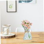 ULTECHNOVO Abstract Irregular Glass Flower Vase Artistic Decorative Centerpiece for Wedding Party Home Office Kitchen Dining Modern Nordic Style