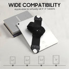 Fintie Universal Tablet Hand Strap Holder for 9-11 Inch Tablets eReaders, 360 Degrees Swivel PU Leather Secure Portable Adjustable Handle Grip for iPad, Galaxy Tab and 9-11" Tablets, Black - color: Black