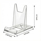Acrylic Bookends Set – 10 Pieces, Durable Transparent Book Stand for Home & Office, Modern Book Holder Organizers, Space-Saving Design, Clear Color