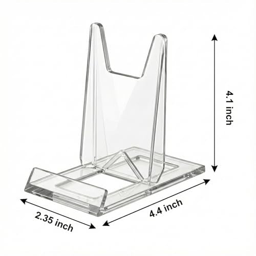 Acrylic Bookends Set – 10 Pieces, Durable Transparent Book Stand for Home & Office, Modern Book Holder Organizers, Space-Saving Design, Clear Color