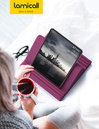 Lamicall Tablet Pillow Stand, Pillow Soft Pad for Lap - Tablet Holder Dock for Bed with 6 Viewing Angles, for iPad Pro 9.7, 10.5, 11, 12.9 Air Mini 4 3, Kindle, Galaxy Tab, E-Reader, Purplish Red - color: Purplish Red