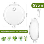 4Pcs Wall Hanging Planter Propagation Stations Glass Terrariums Vase for Hydroponics Plants, Bathroom, Home Office Living Room Decor Gift - size: 5.1"L x 2.4"W x 5"H