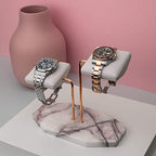 LYS&LYX Watch stand watch display stand watch holder watch Handcrafted watch holder (2-white/rose/white) - color: white/rose/white