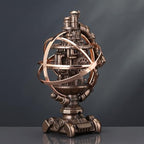 Veronese Design 7 1/8 Inch Tall Steampunk Mechanicus Gyroscope Resin Sculpture Bronze Finish