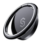 Syncwire Cell Phone Ring Holder Stand, 360 ° Rotation Finger Ring Kickstand Polished Metal Phone Grip Compatible with iPhone, Samsung, LG, Sony - color: Black, size: 1 Pack