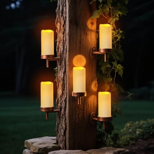 Artmarry 12 Pack Flickering Flameless Candles Large (D 3" x H 6") LED Candles Fake Pillars Outdoor Indoor Battery Operated Candles with Remote for Home Wedding Christmas Holiday Décor (12 Pack) - color: Ivory Candle - Warm light, size: 3"D x 6" H - 12 Pac
